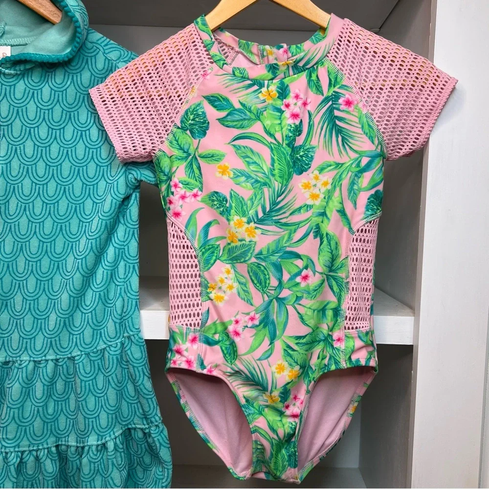 Tropical Swimsuit & Terry Cloth Coverup Bundle - Picture 5 of 11
